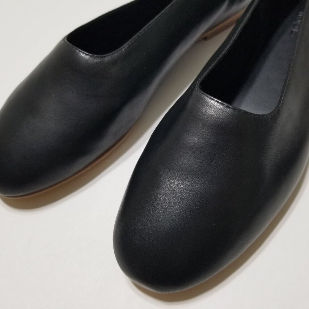 NIB Vince Maxwell Italian Leather Ballet Flat Gloveβ Shoes in Black $225 - Picture 6 of 10